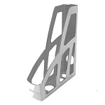 Лоток для бумаг вертикальный пластиковый 90мм " Стамм " серый, поставляется в разобранном виде