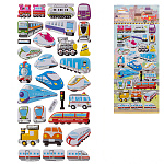 Наклейки " Basir " 22,5*9,5см Транспорт 3D, ассорти, 30шт