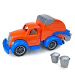 Машинка " Лена " Ретро, Мусоровоз, пластик, 30*16*13см, в сетке