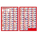 Плакат " Мир поздравлений " 410 А4 Неправильные глаголы английского языка, двусторонний, без отделки