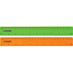 Линейка пластик 25см флюор ассорти