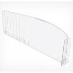 Разделитель пластиковый с передним ограничителем DIV 120-BT80 длина 285-485мм, высота 120мм