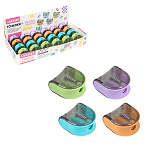 Точилка " deVente " Pastel 1 отверстие с контейнером, ассорти (без возможности выбора дизайна), в картонной коробке