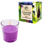 Свеча ароматизированная в стакане " РСМ " Тосканский виноград, 130*78,5мм, время горения 30часов, гланцевая картонная коробка