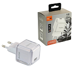 Блок питания сетевой " FaisON " C-80 Limpid белый, 3,0А, 20W, PD, Type-C, пластик (кабель в комплект не входит)