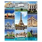 Пакет ПЭ " Миленд " с вырубной ручкой ПВД, 50*60см 100мкм Коллаж городов