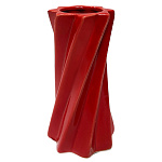 Ваза керамическая " KWELT " Тьяго виток, красная, 7*16*7см