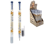 Ручка гелевая " Bruno Visconti " Uniwrite, LoveMe, Любовь, как она есть, синяя 0,5мм, толщина письма 0,4мм, пластиковый корпус, покрытие soft-touch, цвет корпуса - multicolor, колпачок с клипом, сменный стержень, картонный дисплей