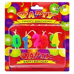 Набор свечей для торта " KWELT " Цифры, 10шт, 2*3*0,5см, на палочке, картонный блистер 15*16*2см, европодвес