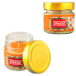 Свеча ароматизированная в банке Новогодняя " РСМ " Рождественский пряник, 60*60мм, время горения 14часов, с металлической крышкой