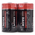 Батарейка " Mirex " R20 солевая, блистер