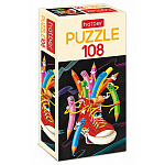 Пазлы " Hatber " 108элементов Веселые карандаши 21*30см, картонная упаковка