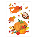 Наклейка " Праздник " 502 А4 Осенняя фантазия, двусторонняя, УФ-лак глянцевый, белила