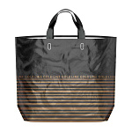 Сумка ПП многоразовая " Интерпак " с петлевой ручкой, 60*50см 160мкм Золотая линия