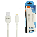 Кабель сетевой USB - Lightning " FaisON " HX30 Star белый, круглый, 1м, 2,1А, силикон
