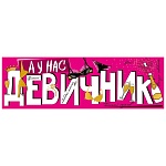 Плакат-полоска " Империя поздравлений " 940 А1 Свадьба- А у нас девичник, 926*291мм, без отделки