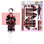 Набор для шитья игрушек " DressYourDoll " Одежда для кукол №2 Джуди красный/черный (Judy Red/Black) 15,5см, уровень сложности 2, состав набора: ткань, с нанесенными деталями одежды, бумажное лекало, пакет, европодвес