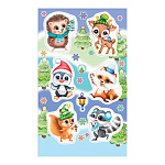 Наклейки " Мир открыток " 0-11 Новогодние- Зверята, 98*159мм