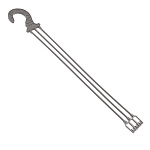 Подвес для кашпо " Миленд " Серый жемчуг, пластик, 53см