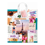 Пакет ПЭ " Интерпак " с петлевой ручкой ПНД, 38*42см 40мкм Интервью