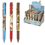 Ручка шариковая " Bruno Visconti " DreamWrite, Fauna. Птицы синяя 0,7мм, толщина письма 0,5мм, покрытие soft-touch, цвет корпуса - multicolor, резиновый держатель, пигментные чернила, колпачок с клипом, картонная туба