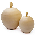 Деревянная заготовка из липы " Мастерская РуТвор " Шкатулка Яблоко, h=110мм d=110мм