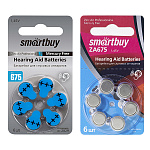 Батарейка для слуховых аппаратов " Smartbuy " A675-6B, 1,45V, воздушно-цинковая