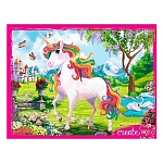 Пазлы " Рыжий кот " Макси. 20элементов Волшебный единорог №1 30*21,5см, картонная упаковка 18,2*3,7*13,2см