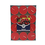 Свеча чайная " РСМ " 24шт Вишня, 39*12,5мм, время горения 3-4часа, картонная упаковка в термо упаковке