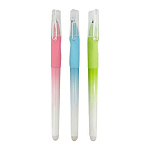 Ручка шариковая " deVente " Degrade синяя 0,7мм, толщина письма 0,35мм, каучуковый держатель, сменный стержень, цвет корпуса ассорти, картонная упаковка