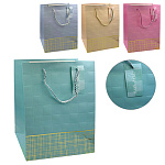 Пакет бумажный " KWELT " 26*32*10см For you, ассорти (без возможности выбора дизайна), ламинированный, тиснение фольгой