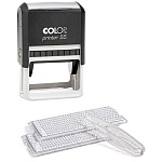 Штамп самонаборный автоматический " Colop " 10-строчный, с рамкой 8 строк 40*60мм, корпус черный, касса, Printer 55 Set-F