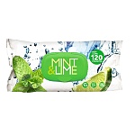 Салфетки влажные 120шт " Mint & Lime " клапан, пластиковая крышка
