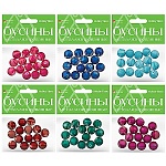 Набор бусин " Hobby Time " ассорти- 6цв d=16мм, металлизированных, без возможности выбора цвета