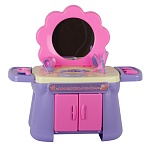 Игровой набор " Совтехстром " Моя парикмахерская, 18 предметов, в наборе: стол, расческа, ножницы, плойка, бритвенный станок, фен, ободок,заколка 8шт, массажная расческа, зеркало, костюм парикмахера, в картонной коробке