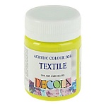 Краска акриловая по ткани " Decola "  50мл лайм