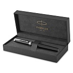 Ручка подарочная перьевая " Parker " Ingenuity Core F570, Lacquer Black СT, картриджи синего и черного цвета, 0,8мм, перо-легированная сталь, цвет корпуса-черный, материал корпуса-ювелирная латунь, подарочная упаковка