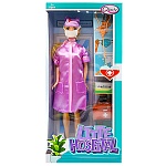 Кукла " Litte Hospital " набор: кукла 29,5см, фонендоскоп, чемодан с препаратами, картонная упаковка, 14*32,5*5см