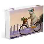 Пазлы " Hatber " 500элементов Premium Узнай себя! Кролик на велосипеде 33*48см, постер, подарочная картонная упаковка