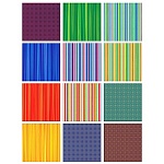 Бумага для декорирования и творчества " Hobby Time " 29*29см 12л №5 Полосы и квадраты двухсторонняя, 80г/м2, пакет, европодвес