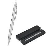 Ручка подарочная шариковая " Bruno Visconti " San Remo синяя 1,0мм, толщина письма 0,7мм, корпус- металл, покрытие soft touch, цвет корпуса серебряный, металлический клип, подарочная упаковка