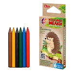 Мелки восковые " Луч " Мини Zoo 6цв шестигранные