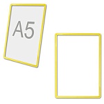 Рамка из ударопрочного пластика с закругленными углами PF-A5 желтая