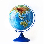 Глобус физико-политический рельефный с подсветкой от сети 210мм " Globen ", картонная коробка