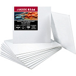 Холст " deVente " Art 20*20см белый, на картоне, хлопок, мелкое зерно, грунтованный, термоусадочная пленка