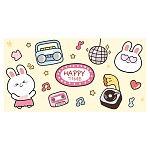 Конверт для денег " Миленд " 1-04 Детский- Happy Time Вечеринка у зайцев, 164*84мм, УФ-лак