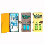 Конверт для денег деревянный (купюрница) " Поздравляем " Подарок, на кнопке, фигурная вырезка, 165*100*9мм