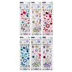 Набор страз акриловых " Mazari " 8,2*25см, ассорти, 6 дизайнов, пакет, европодвес