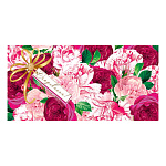 Конверт для денег " Мир открыток " 2-16 Очарования! Розовые цветы, 168*83мм, блестки, рельеф