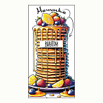 Конверт для денег " Мир поздравлений " 410 Юмор- Начинка внутри, панкейки, фрукты, 168*84мм, глянцевый УФ-лак